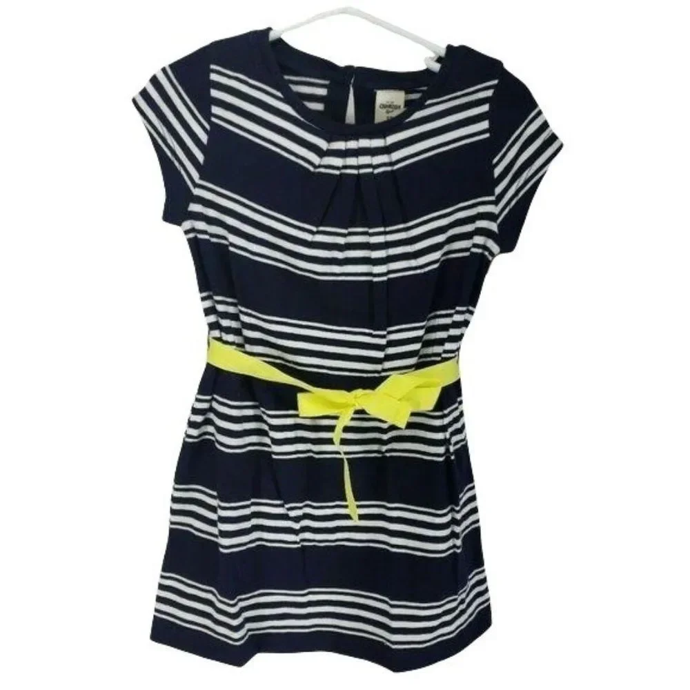 Oshkosh B'Gosh 3T Toddler Navy Blue sailor Striped‎ dress